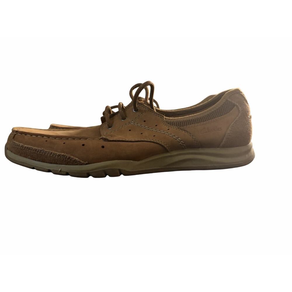 Clarks Men’s Brown Leather Casual Oxford Shoes Size 10M Comfort Lace Up